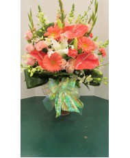 Vase Arrangement  with Pinks and Whites